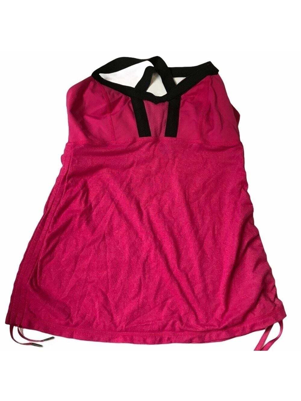 Lululemon Women's Size 4 Pink Adjustable Built in Bra Activewear Tank Top